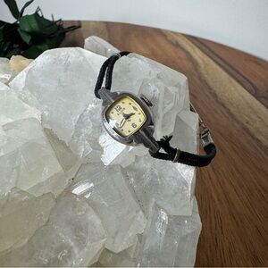 Elgin Vintage Black and Silver Color Women's Watch